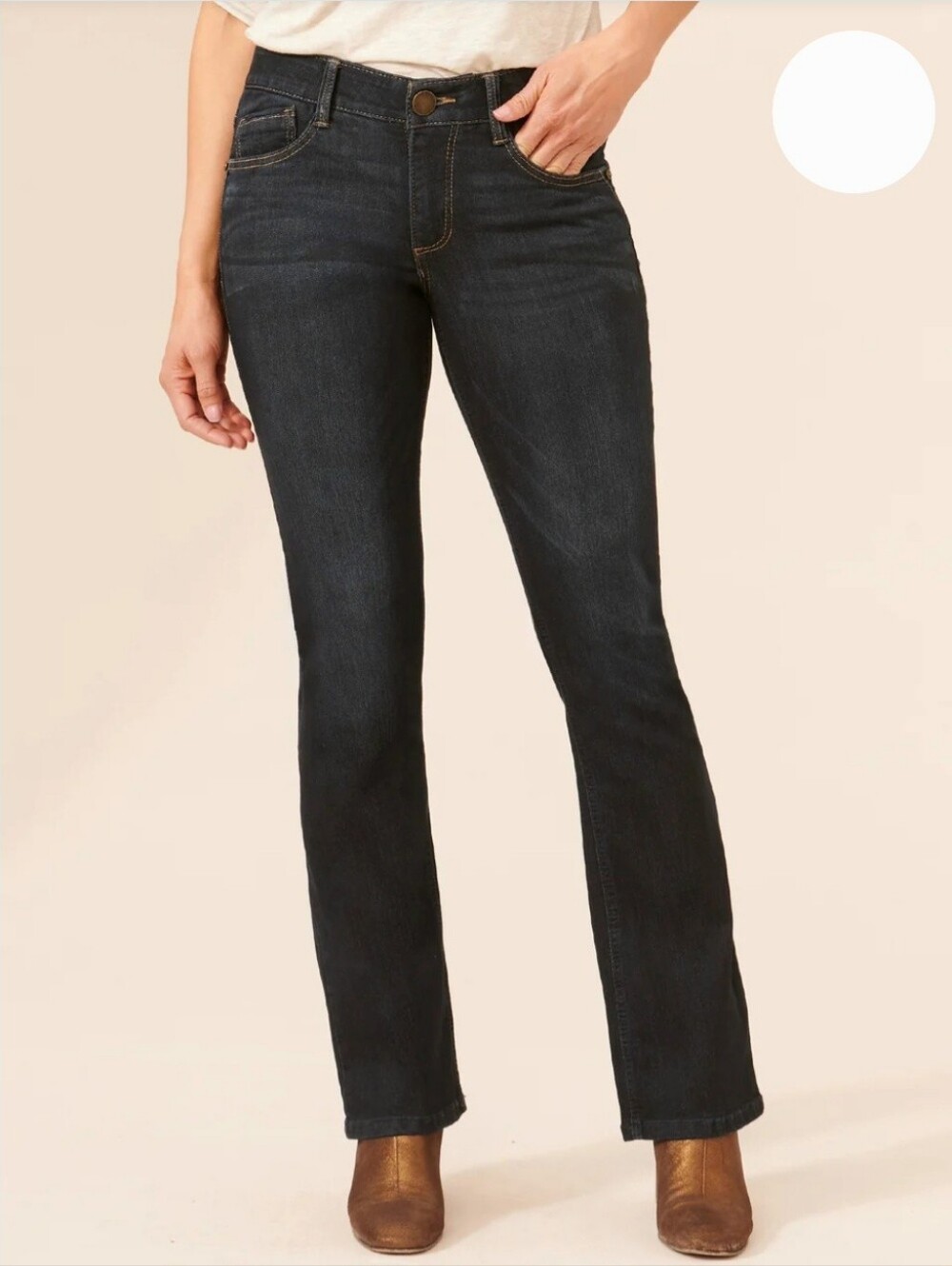 NWT Democracy Ab-Solution Itty Bitty Bootcut Jeans Indigo Size 10